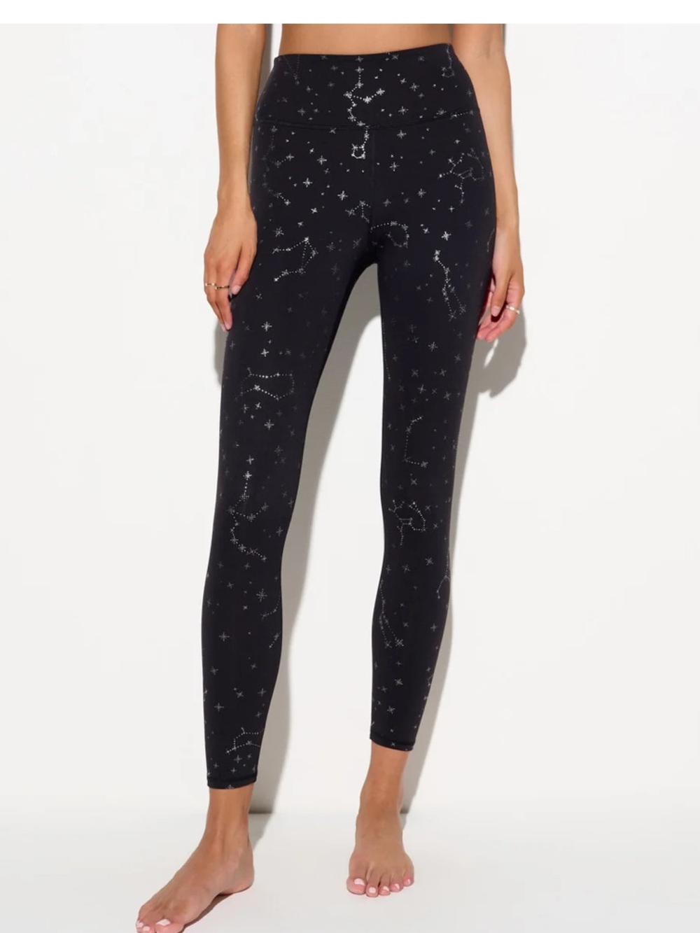Spiritual Gangster Astrology Matching Leggings and Top SZ. Large Black/Silver - Picture 2 of 16
